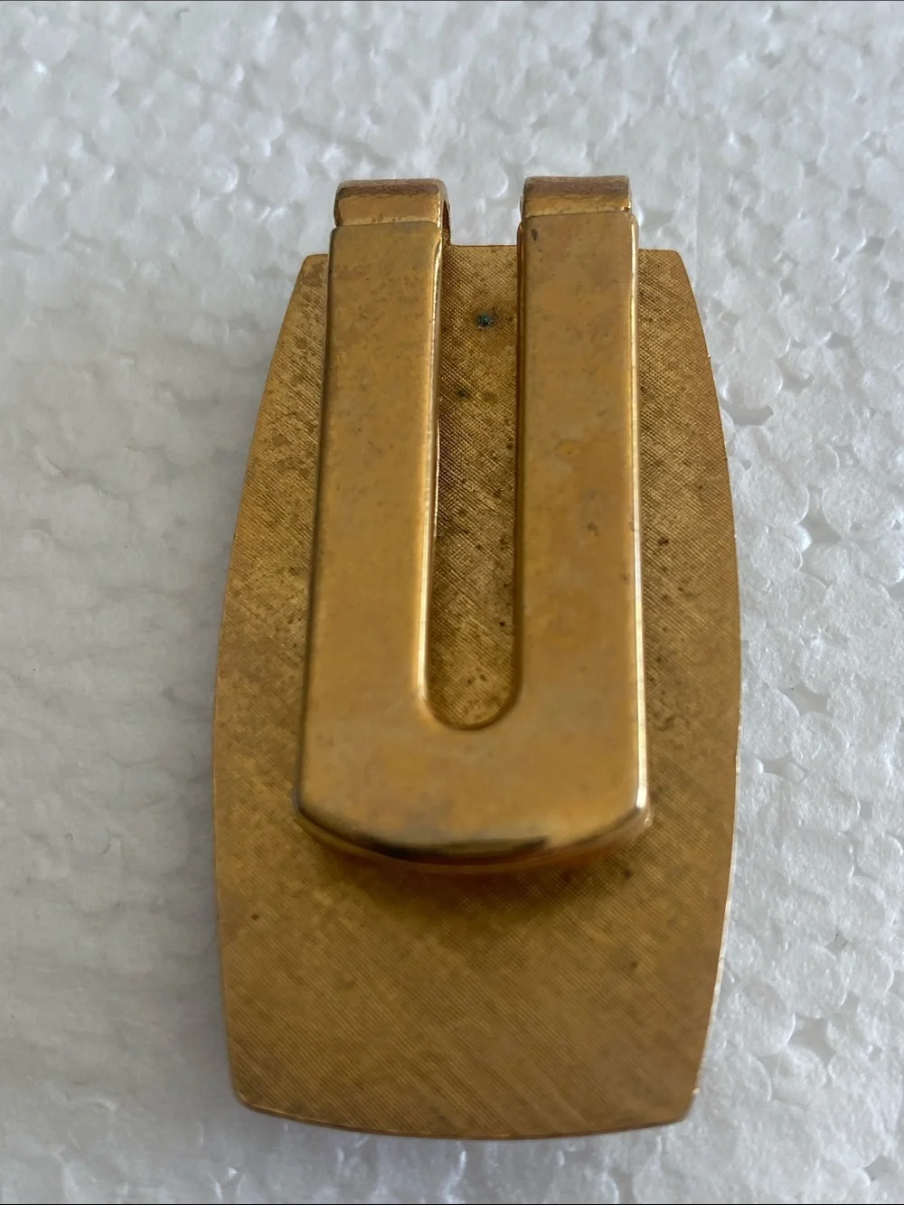 Vtg Hook-Fast Golf Tie Clip & Golfwith Blue Enamel Accent